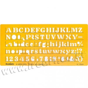 11600 코링 템플레이트 K-40S-10CL (영문숫자정규) 97x202mm