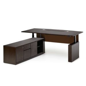 코아스 HILO EX L형높이조절책상 사무용 임원실 임원용 중역용가구