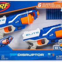 NERF N-STRIKE ELITE DISRUPTOR 6 DART RAPID FIRE NERF 건 블래스터 샷 90피트(트윈 팩)