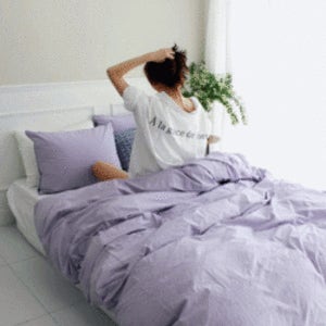 보라색 내추럴 북유럽 60수 이불세트