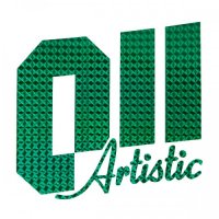 DIE CUT HOLOGRAM STICKER LOGO PRINT GREEN 011 다이컷 스티커 011ARTISTIC