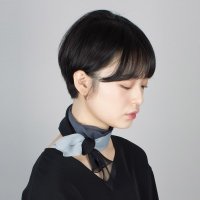 gradation silk mini scarf