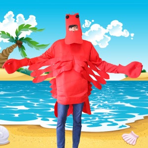 귀여운 집게의상 / 랍스터 의상 붉은 악마 코스프레  할로윈 코스튬 재미 축제 의상