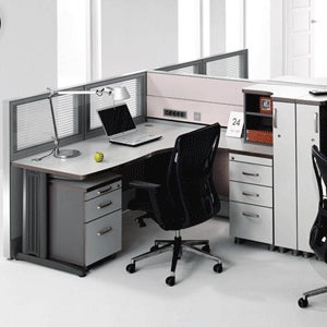 APN L형 웨이브 책상 좌 우형 세련된 책상이동서랍 사무용 퍼즐L자책상 컴퓨터책상