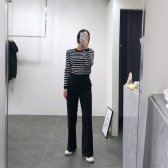 하이모이 가을 하이웨스트 롱 부츠컷 슬랙스