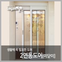 레이디자인 현관 중문 C 2연동포켓도어 통유리형