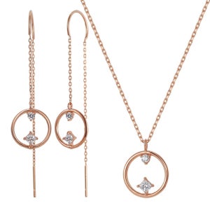 14K 18K 허그링 세트 (목걸이,귀걸이)