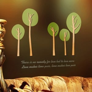 우드스티커 행복한나무 (반제품 나무소재 월데코),