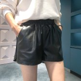 리틀마켓 밴딩 레더 가죽반바지 PI12A9