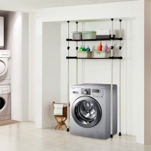 업그레이드 수납식 복식 선반 702 튼튼한 폭조절 가능 다용도선반