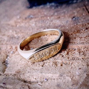각인무료 - 925실버 미니 인장반지 각인반지, 루나리스 커플링