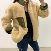 양털 양면 후리스 집업 점퍼 뽀글이