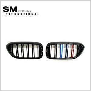 BMW 5시리즈 G30 M5룩 스타일 두줄 유광블랙 타입 삼색 프론트그릴 (2017-2019년적용)