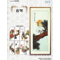 십자수도안- 좋은날 병풍도안-송학