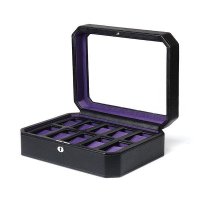 울프 Windsor 10pc Watch Box Blk Pur 시계보관함 458403