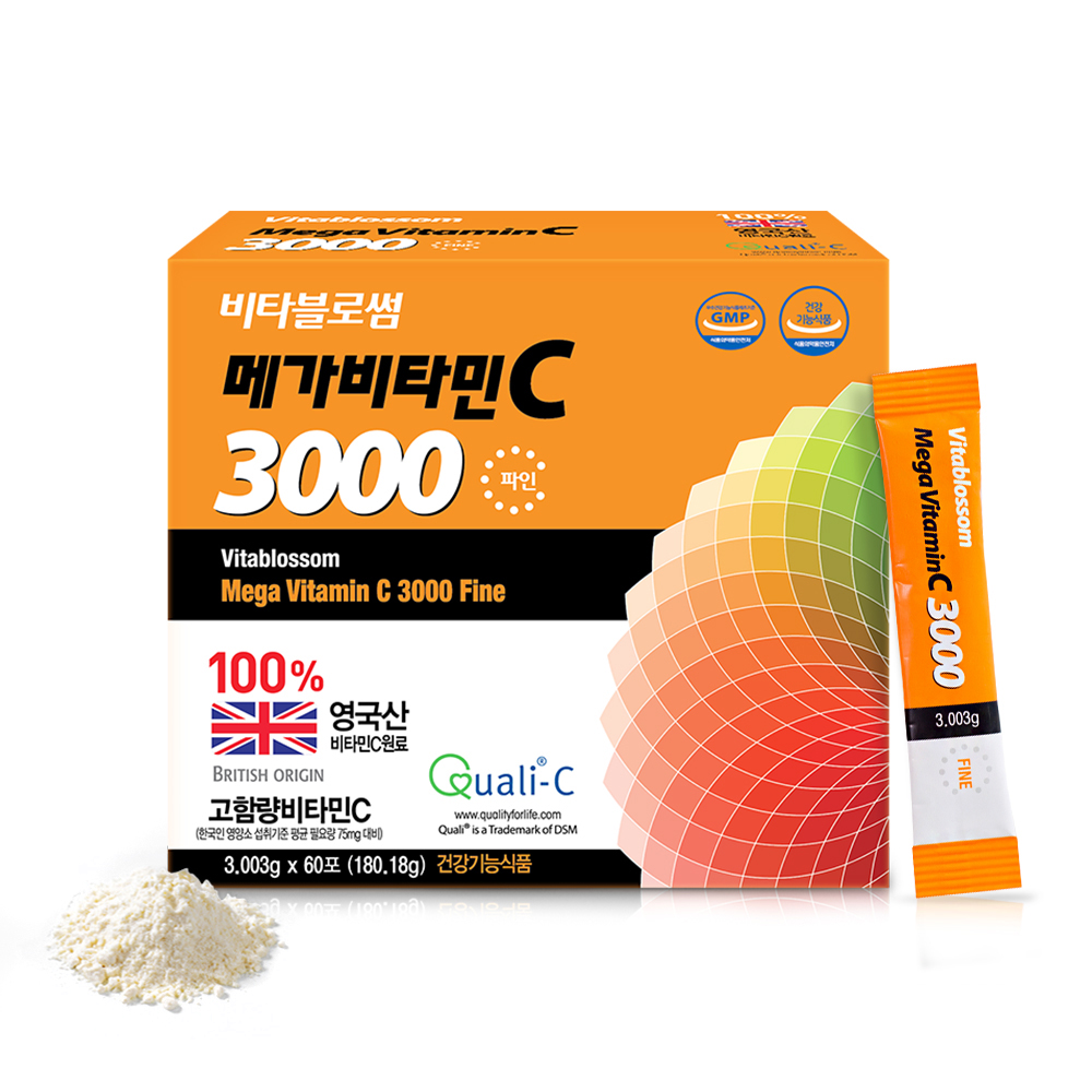 비타블로썸 메가<b>비타민C</b> 3000 파인 3003mg x 60포