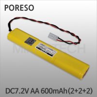 DC7.2V AA 600mAh(2+2+2) 소방용배터리 예비전원