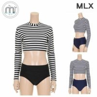 MLX 여자 비치 웨어룩 래쉬가드 팬티 래쉬가드 세트 수영복-DM 136