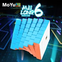 MOYU Meilong Stickerless Professional 666 매직 큐브 스피드 퍼즐 6x6 큐브 교육 완구 선물 cubo magico 65mm