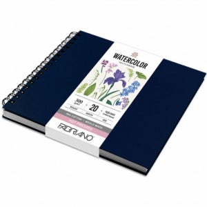 아트스퀘어 PF02 프리미엄 워터칼라북 수채화용 스케치북 (좌단스프링) 300g (20매입) 150x150mm 세목