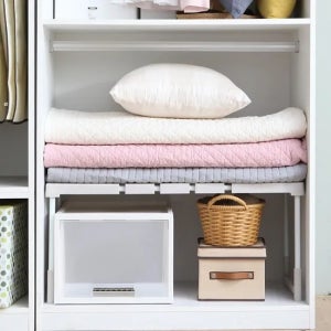 창신리빙 공간활용 폭조절 틈새선반 H40 베란다 다용도실 선반