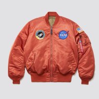 유니크룸프리미엄 국내배송 [M]알파인더스트리 나사 MA-1 마원 양면자켓 러스트 ALPHA INDUSTRIES NASA MA-1-RUST MJM21093C1-RST