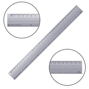 알루미늄 자 B타입 30cm/알루미늄자 사무 직자 일자자 12inch 300mm
