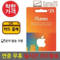 애플 미국 앱스토어 아이튠즈 기프트카드 25달러 25불 선불카드 애플 아이폰 Apple App Store iTunes