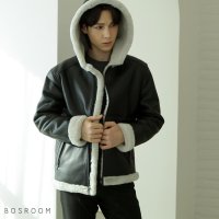 보스룸 BOSROOM 남성 캐쥬얼 무스탕 후드무스탕 겨울자켓