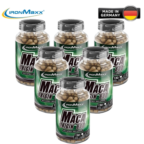 IRONMAXX <b>아이언맥스</b> ironmaxx <b>마카</b> 오리진 800mg 130캡슐x6통 독일직배송