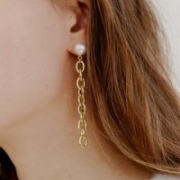러브미몬스터 Pearl Chain Earrings