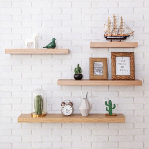 마켓리더 디자인 인테리어 벽걸이 무지주선반 40cm