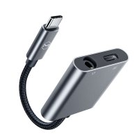 맥도도 USB C to 3.5mm 오디오 AUX + C타입 충전 듀얼 젠더