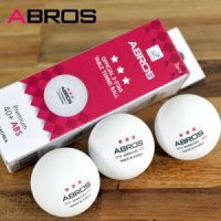 에이브로스 3성 40+ ITTF공인 시합구 3개입 탁구공 ABS소재 경기용 화이트 ABROS