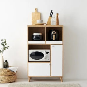 (한샘몰단독) 린츠 800 주방 전자 렌지대 수납장 GNR012C