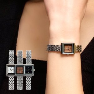 탠디 피아클렌 여성 여자 패션 사각 메탈 시계