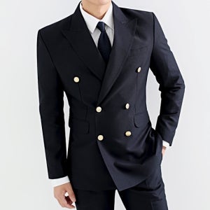 22436 레트로 T 골드버튼 와플 수트,투버튼,원버튼,더블,정장,수트