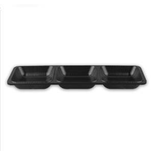 돌산멜라민 체크(흑) 3절찬기 DS-7769