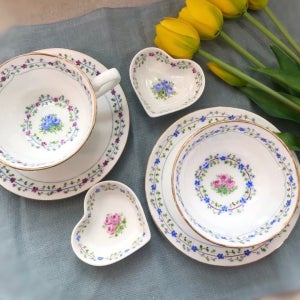 [100%손그림]🌸봄봄봄 tea세트, 박혜영포슬린