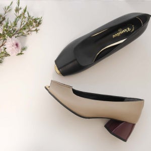 성수동수제화 토오픈 미들힐 펌프스 여성수제화 5 cm, 쁨슈