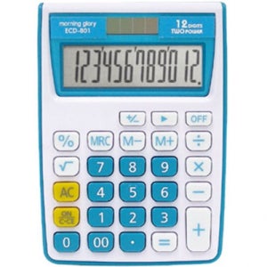 12000 모닝글로리 컬러 계산기 12자리수 (120x85cm) - 블루 ECD-801