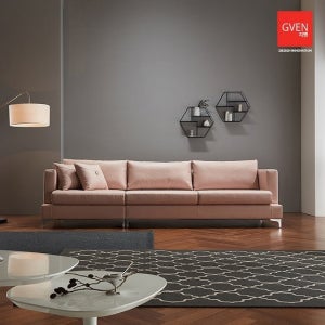 GVEN 지벤 보니타 PU원단 핑크 4인용 소파