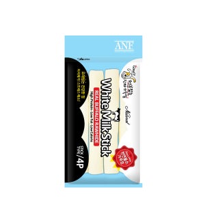 ANF 화이트 밀크스틱 4p (천연물소가죽껌)