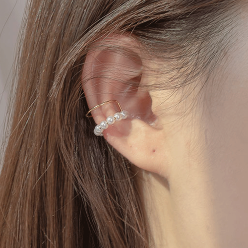 [프리모떼] [전소민, 임세미, 트와이스 다현, 서현, 박소담, 조우리, 한고은 착용] TWIN PEARL EAR CUFF
