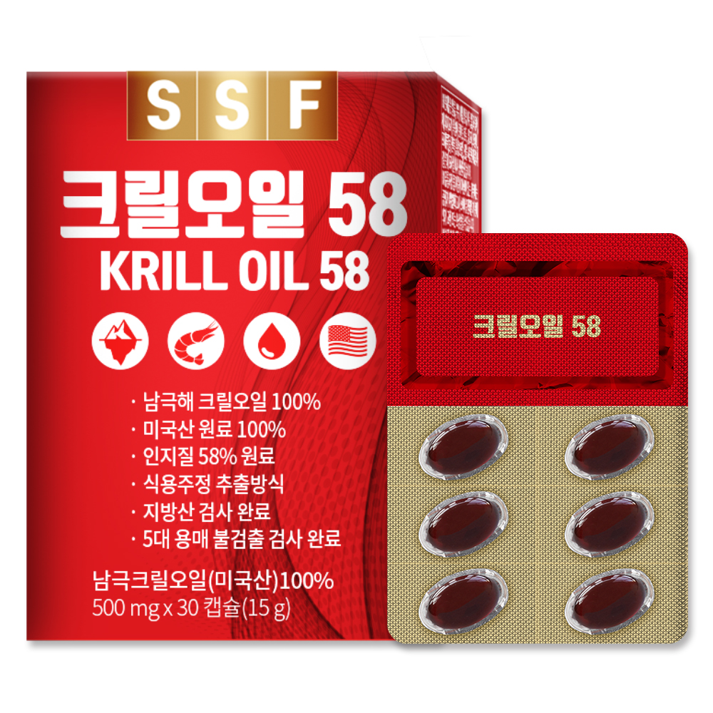 순수식품 <b>크릴오일</b>58 500mg x 30캡슐