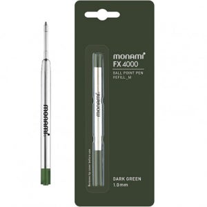 4000 모나미 153 FX4000 고급볼펜심 리필심 M촉 1.0mm 낱개 - 다크그린 잉크