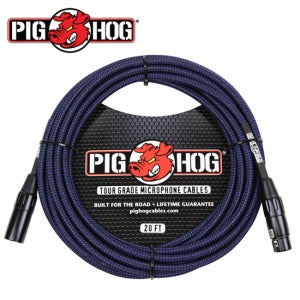 PIG HOG 마이크 케이블 Tour Grade Woven 6m XLR CABLE (PHM20BBL)