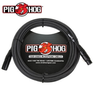 PIG HOG 마이크 케이블 Tour Grade Woven 6m XLR CABLE (PHM20BKW)