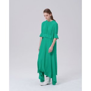 [미스터바이랭] Waist Tie Long Dress GREEN