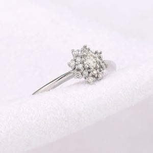 14k,18k 스노우 다이아몬드 반지